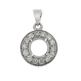 Picture of Pave set round center with prongs pendant