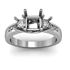 Picture of Trellis three stone ring channel set square stones 2