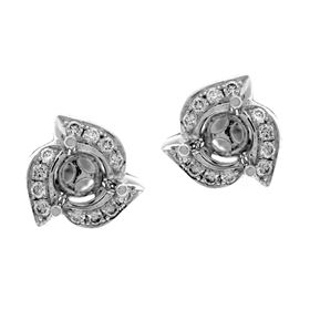 Picture of Pave set round center earrings