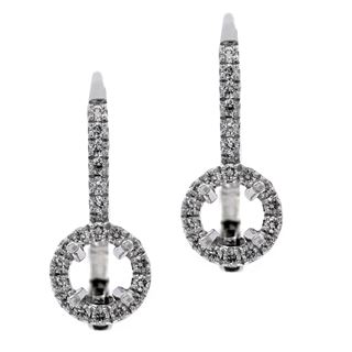 Picture of Round outline earrings with diamond bail