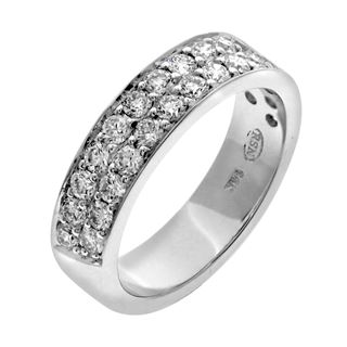 Picture of 2 bead two row pave set band half way