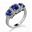 Picture of Three stone halo under gallery princess cut