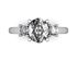 Picture of Trellis three stone ring round side stones oval center