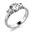 Picture of Three stone ring round side stones oval center 2