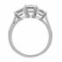 Picture of Three stone ring channel set square stones