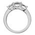 Picture of Trellis three stone ring channel set square stones