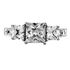 Picture of Trellis three stone ring channel set square stones