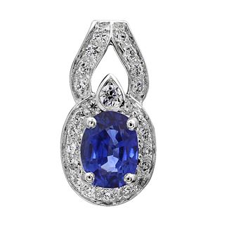 Picture of Oval outline oval center pendant with diamond bail