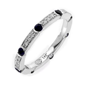 Picture of Bezel and pave set fancy eternity band