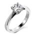 Picture of Cathedral style 4 prong head solitaire ring
