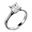 Picture of Princess cut 4 prong head solitaire ring