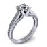 Picture of Solitaire with accents three stone pave set 3