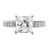 Picture of Solitaire with accents pave set princess cut