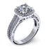 Picture of Cushion outline halo split shank with filigree