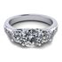 Picture of Trellis three stone ring channel set round stones